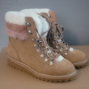 Splendid Tan and Cream Winter Boots